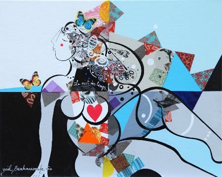 La nuit des temps - 15,7 x 19,5 cm - Acrylique sur toile