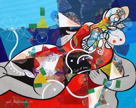 Corps et âme - 60 x 70 cm - Acrylique sur toile