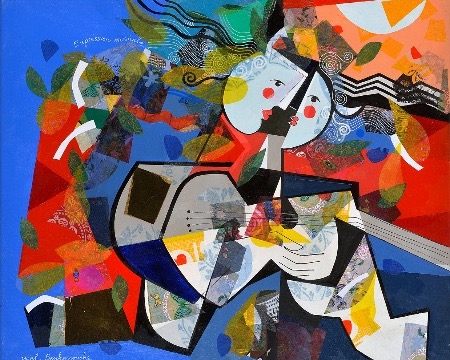 Expression musicale - 60 x 70 cm - Acrylique sur toile