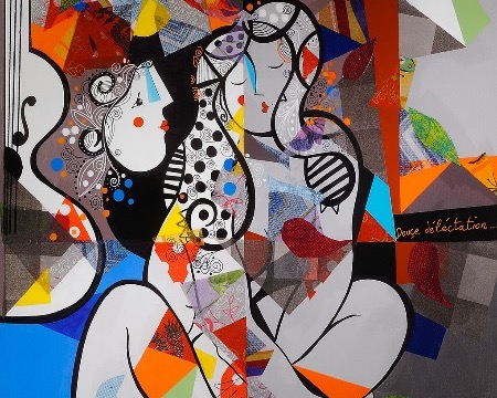 Douce Délectation - 39" x 31" - Lacquer on aluminium