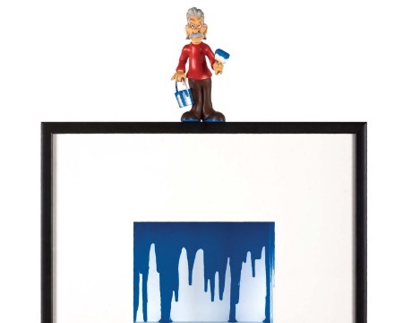 Out of the blue - 68 x 64 cm - Shadow Box