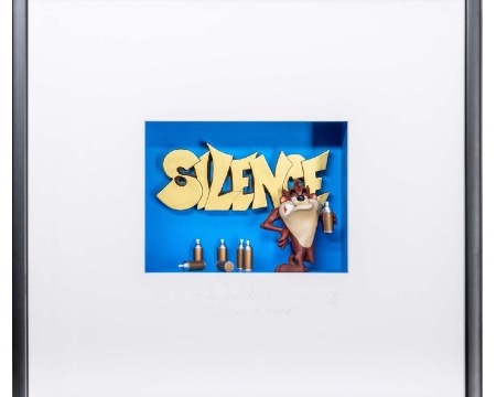 Silence is golden - 63 x 27 cm - Shadow Box