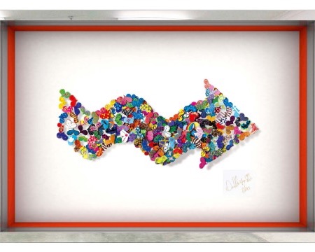 Follow your heart - 39 x 53 cm - papercut 3D