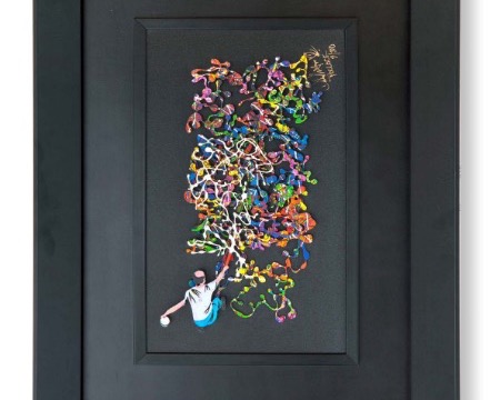 Homage to Jackson Pollock - 39 x 42 cm - papercut 3D
