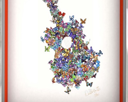 Making beautiful music - 56 x 41 cm - papercut 3D