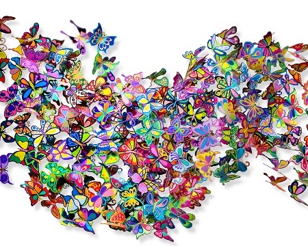 Passing with flying colors - 130 x 62 cm / 198 x 94 cm - Sculpture murale 3D en métal découpée au laser