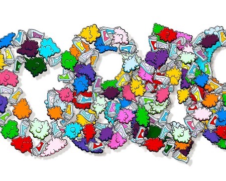 Don't say it ... Spray it - COLOR - 90 x 180 cm - Sculpture murale 3D métal découpée au laser