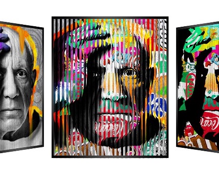 People and brand - Picasso - Kinetic Pop art - 36,5 x 36,5 cm