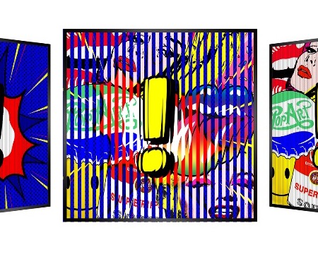 Exclamation pop ! - Kinetic Pop art - 36 x 36 cm