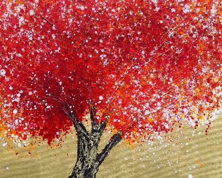 Racine - A 517 - 40 x 40 cm - Huile sur toile