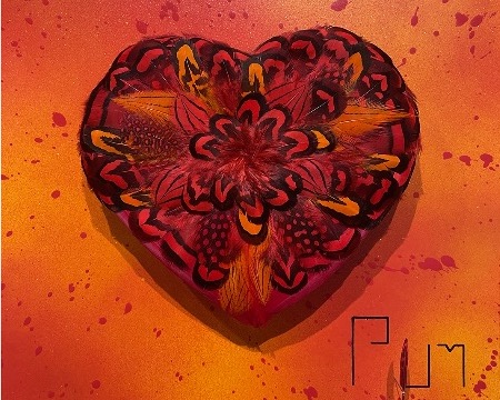 Pocket Love - 30 x 30 cm - Plumes et dessin