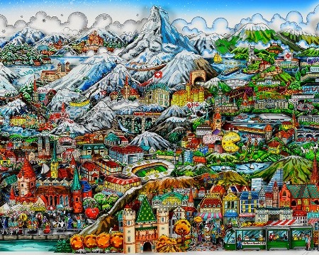Seasonnaly Switzerland - 66 x 33 cm - Sérigraphie 3D