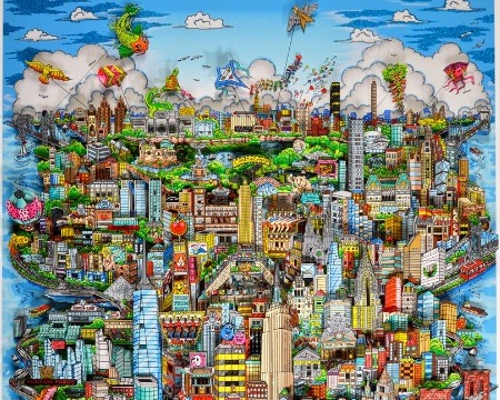 Experience the magic of Manhattan - 71 x 96 cm - Sérigraphie 3D