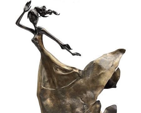 Eole - 117 cm - Sculpture en bronze
