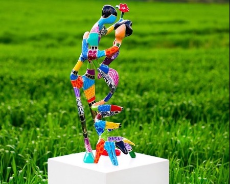 Renoir Dancers - 69 x 40 x 27 cm - Sculpture en aluminium