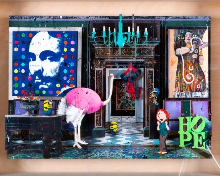 Icons will discuss - 108 x 143 cm - Mixed media retouched