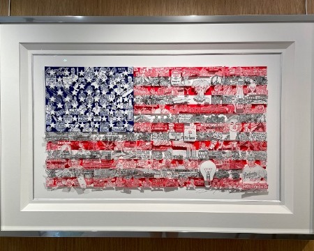Historically ... Our American Flag - 91 x 49,5 cm - Sérigraphie 3D