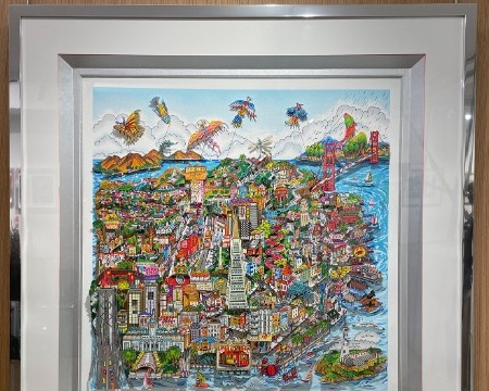 Let’s go fly a kite San Francisco - 66 x 66 cm - Sérigraphie 3D