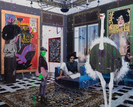 Murdoc is playing for me - 140 x 200 cm - Laque