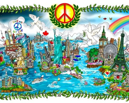 A prayer for peace - 43 x 15 cm - Sérigraphie 3D