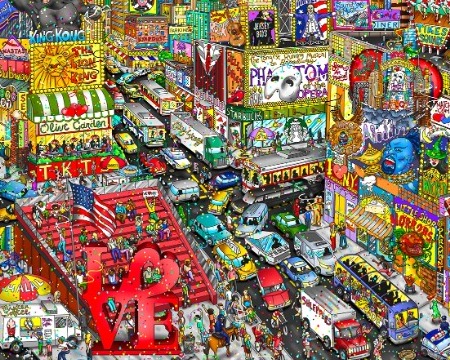 We found love on Broadway - 66 x 74 cm - Sérigraphie 3D