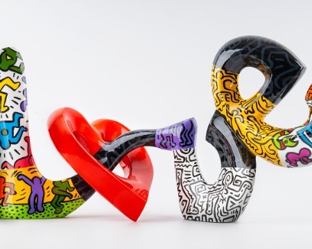 I love Keith Haring - 52 cm - free standing sculpture