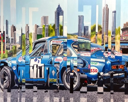 Destructuration Alpine - 116 x 73 cm - Peinture sur toile