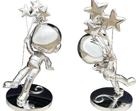 Stars Balloon - polished stainless steel - 24" inch