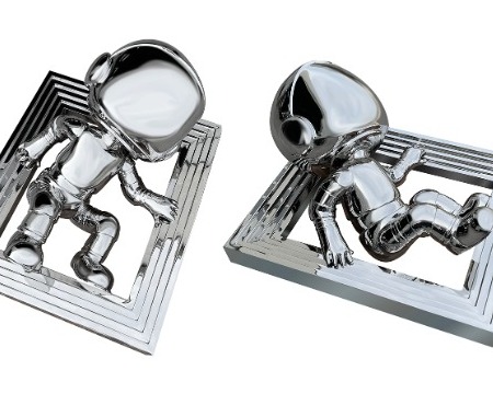 Frame - polished stainless steel - 39" x 39" inch