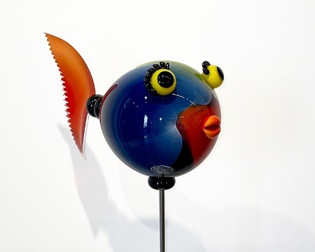 SOLD OUT - Tropiques bulle multicolore - Sculpture en verre - 60 x 35 cm