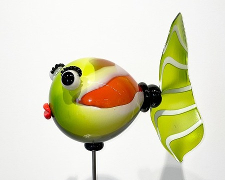 SOLD OUT - Tropiques Bulle multicolore - Glass sculpture - 27" x 14"