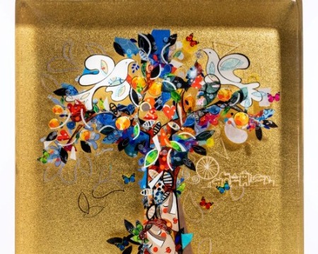 La Source - 12 x 16" in - resin inclusion