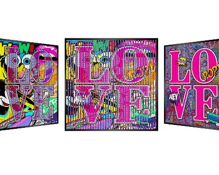 Rose amour - Kinetic Pop art - 20" x 20" inch