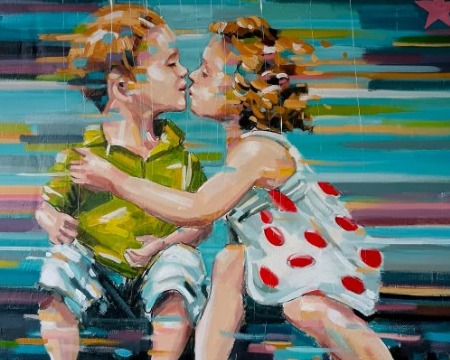 Kids Kids 3 - 72 x 72 cm - Acrylique sur toile