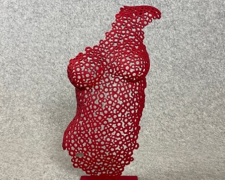 Délicate (Red) - Steel sculpture - 25 " inch