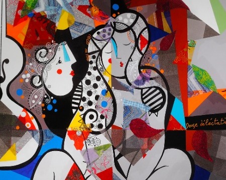Douce Délectation - 100 x 80 cm ou 24 x 30 cm - Laque sur aluminium