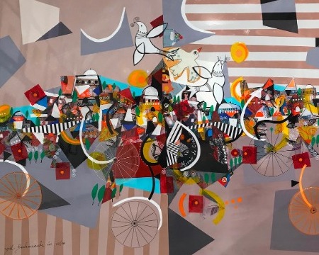 Miroir du ciel - 39" x 31" or 9" x 12"- Lacquer on aluminium