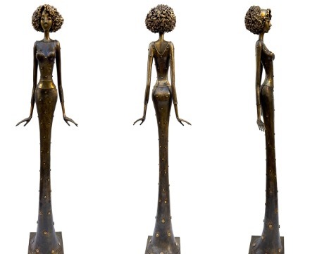Carla - 176 cm - Sculpture en bronze