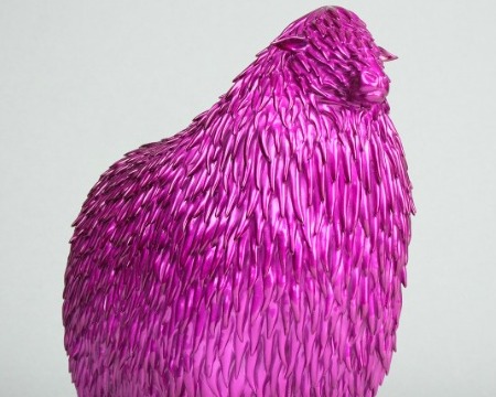 Lincoln Longwool (pink) - Sculpture en résine - 30 x 24 cm