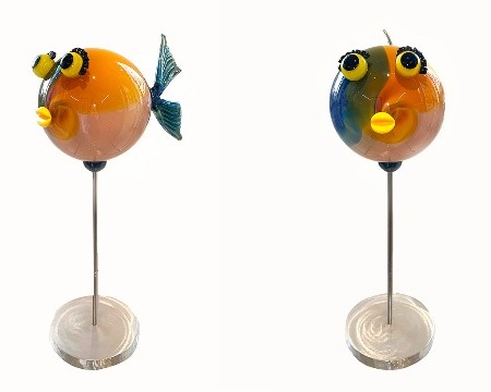 SOLD OUT - Tropiques Boule - Glass sculpture - 19,6" x 12"