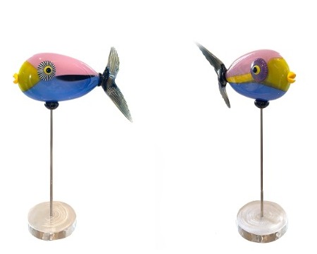 SOLD OUT - Tropiques Multicolore - Sculpture en verre - 38 x 60 cm