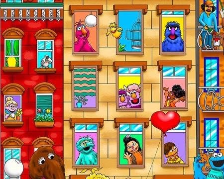 Sunny day Sesame Street - 20,32  x 64,7 cm - Sérigraphie 3D