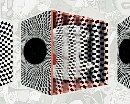 David en boîte - Kinetic Pop art - 113 x 113 cm