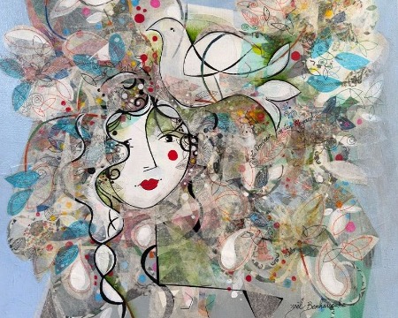 La douceur de ton regard - 60 x 70 cm - Acrylique sur toile