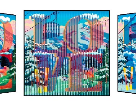 Mountain Love - Kinetic Pop art - 74 x 74 cm