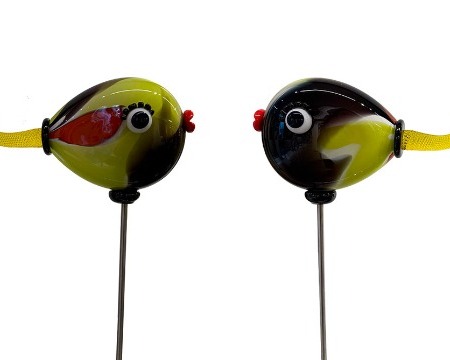 Poisson caraïbes - Sculpture en verre soufflé - H 46 x L 47 x D 11 cm