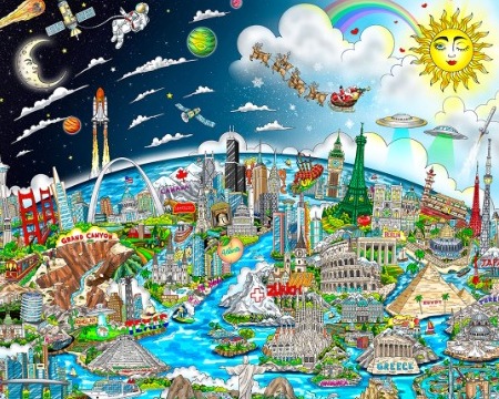 A world for us - 51 x 52 cm - Sérigraphie 3D