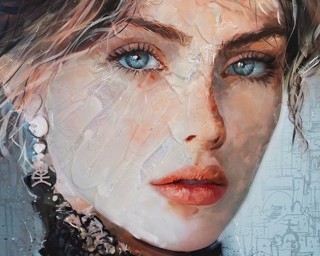 Liverpool - 200 x 115 cm - Peinture acrylique et résine sur métal