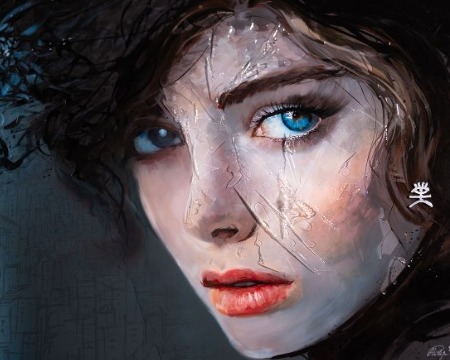 Dundee - 39" x 59" - Acrylic paint and resin on metal