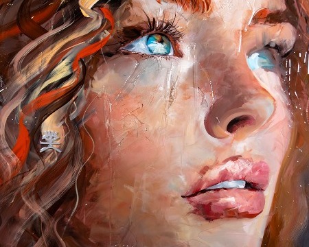 Limerick - 100 x 150 cm - Peinture acrylique et résine sur métal